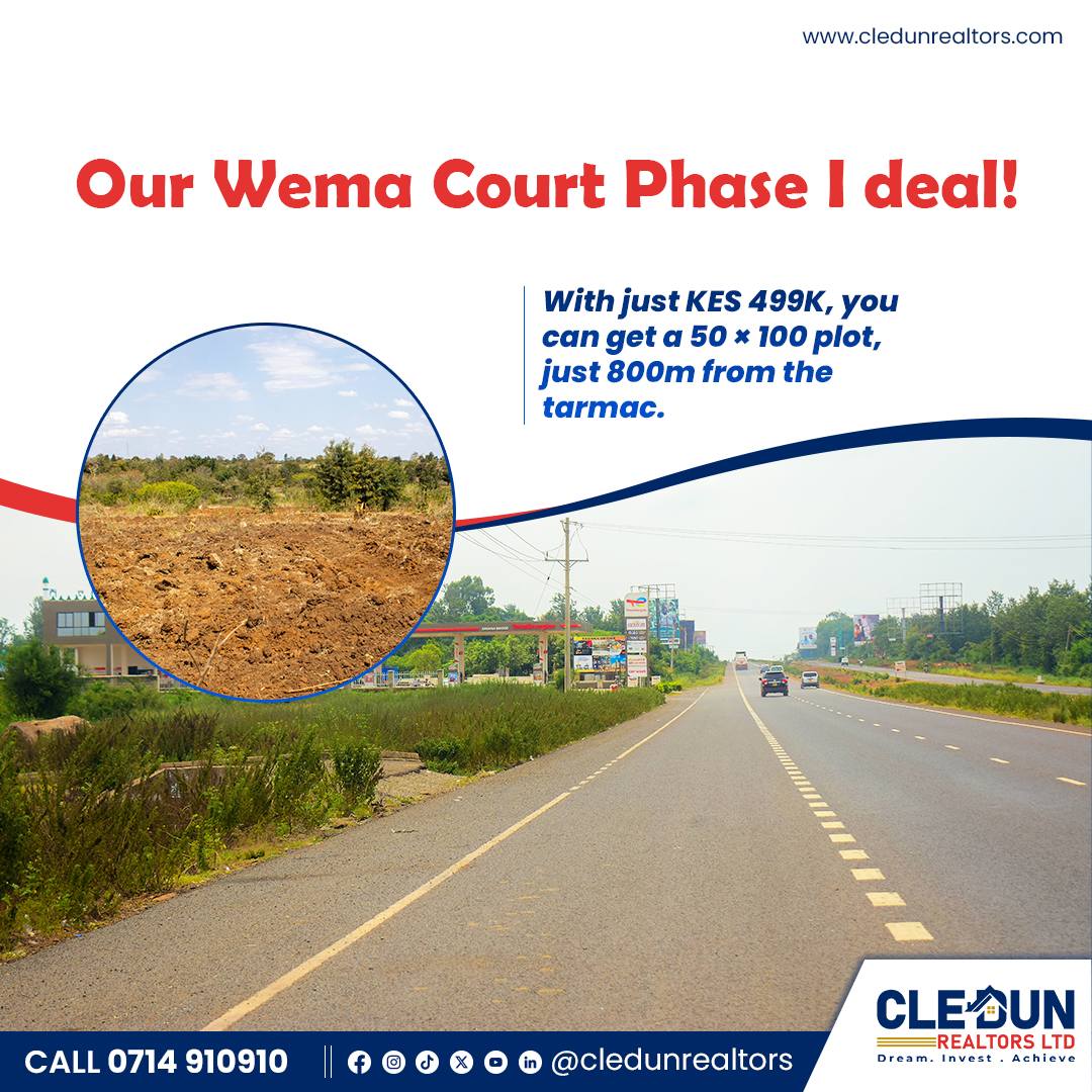 Cledun Realtors Launches Limited-Time Land Deals at Wema Court, Makutano
