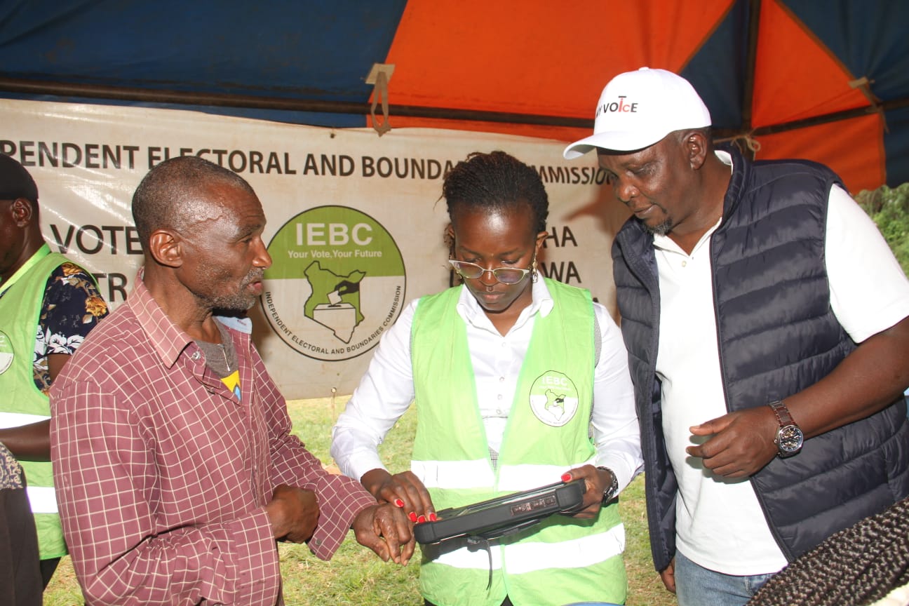 Dr. Kamau during the voter registration exercise.
